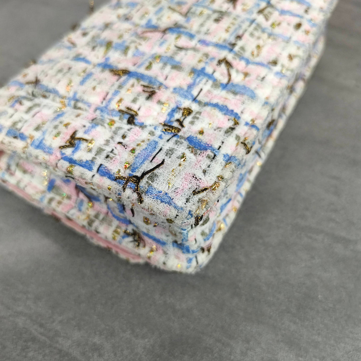 Chanel Limited Edition Pink-Blue Tweed WOC Chain Bag