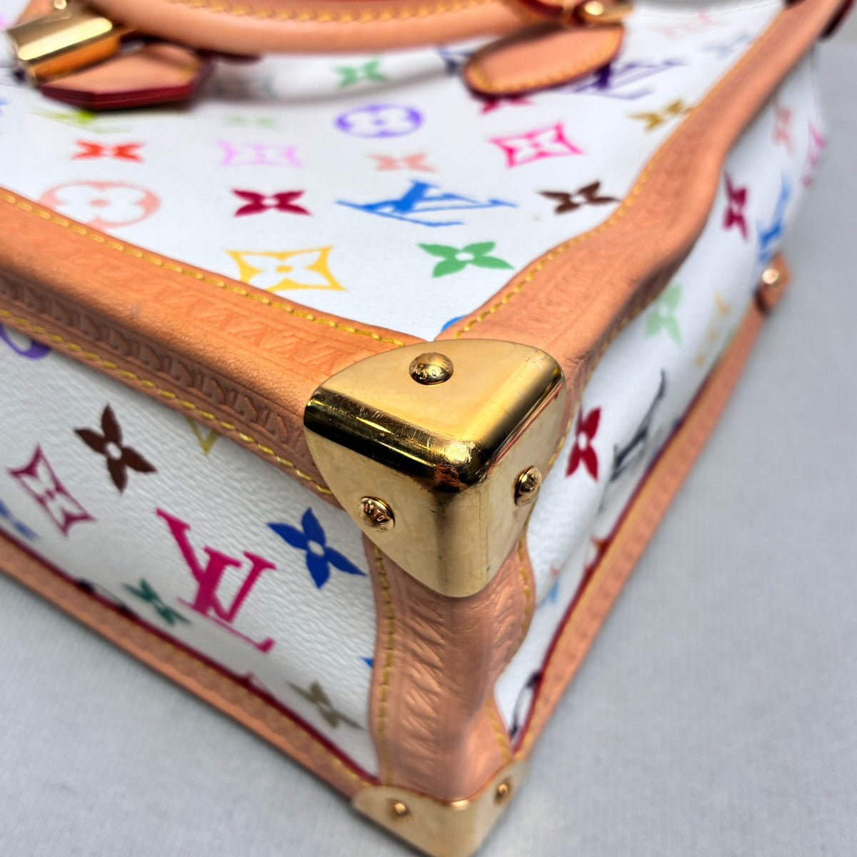 Louis Vuitton Takashi Murakami White Multicolor OnTheGo Small