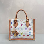 Louis Vuitton Takashi Murakami White Multicolor OnTheGo Small