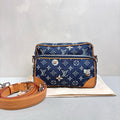 LV Louis Vuitton Neverfull BB Monogram Mini Tote Chip Version with Pouch and Wide Woven Shoulder Strap