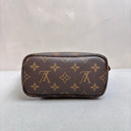 LV Louis Vuitton Neverfull BB Monogram Mini Tote Chip Version with Pouch and Wide Woven Shoulder Strap