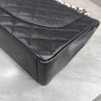 Chanel CF 19K Black Silver Hardware Caviar Leather Chain Bag