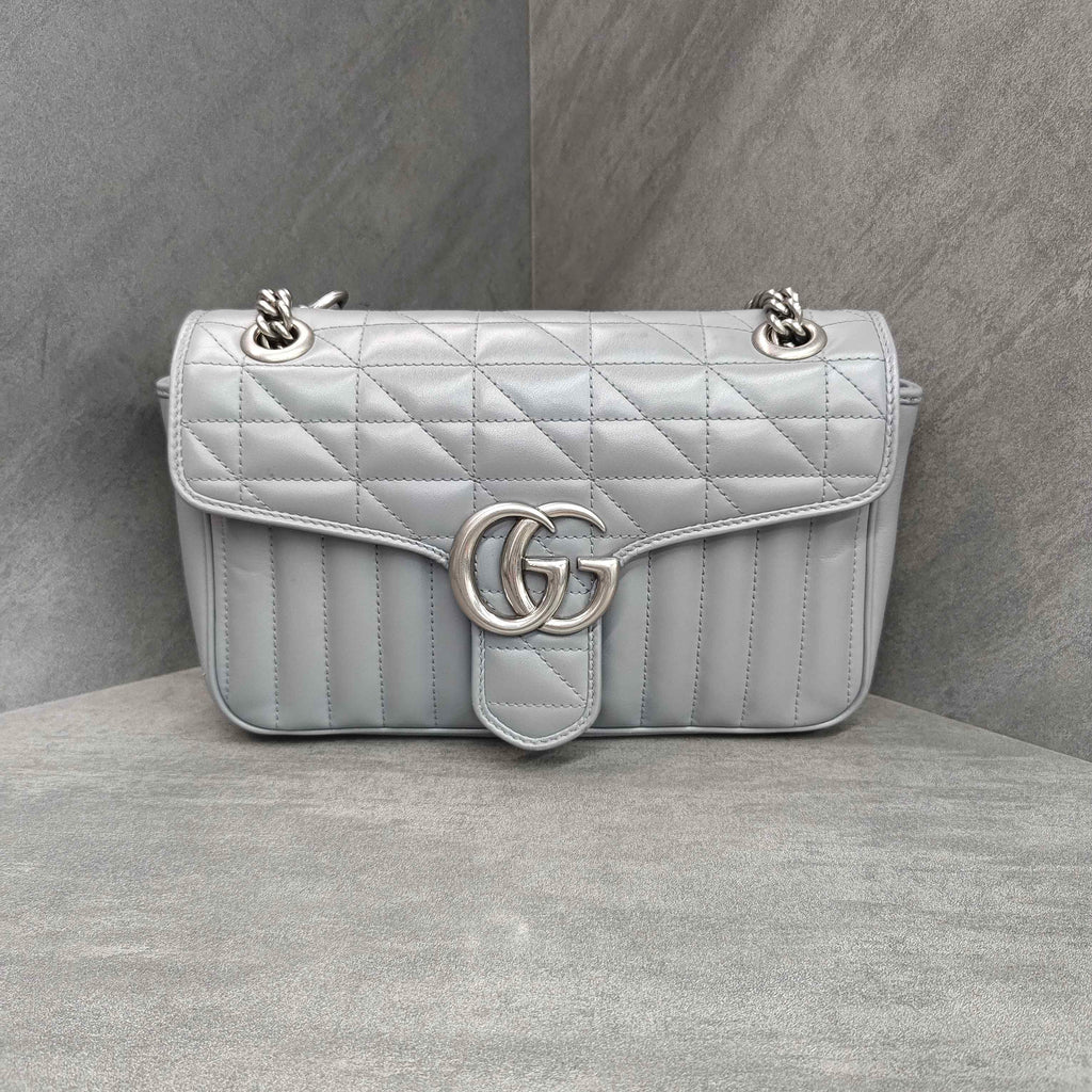 Gucci Marmont Grey Silver Hardware 036 Black Label