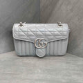 Gucci Marmont Grey Silver Hardware 036 Black Label