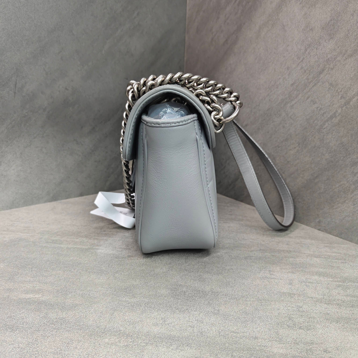 Gucci Marmont Grey Silver Hardware 036 Black Label
