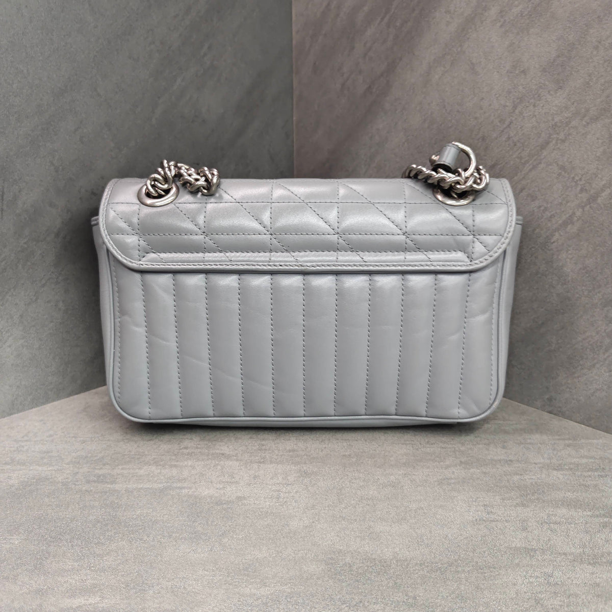 Gucci Marmont Grey Silver Hardware 036 Black Label