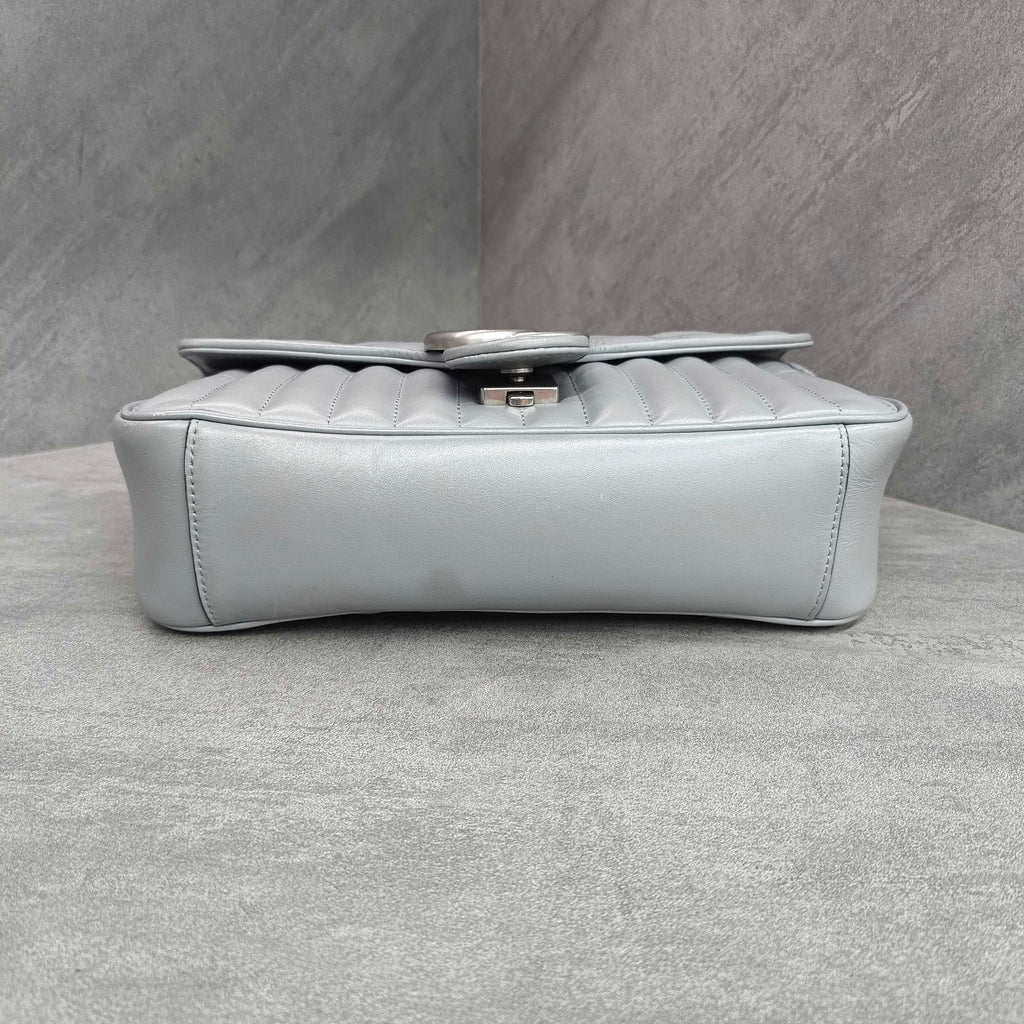 Gucci Marmont Grey Silver Hardware 036 Black Label