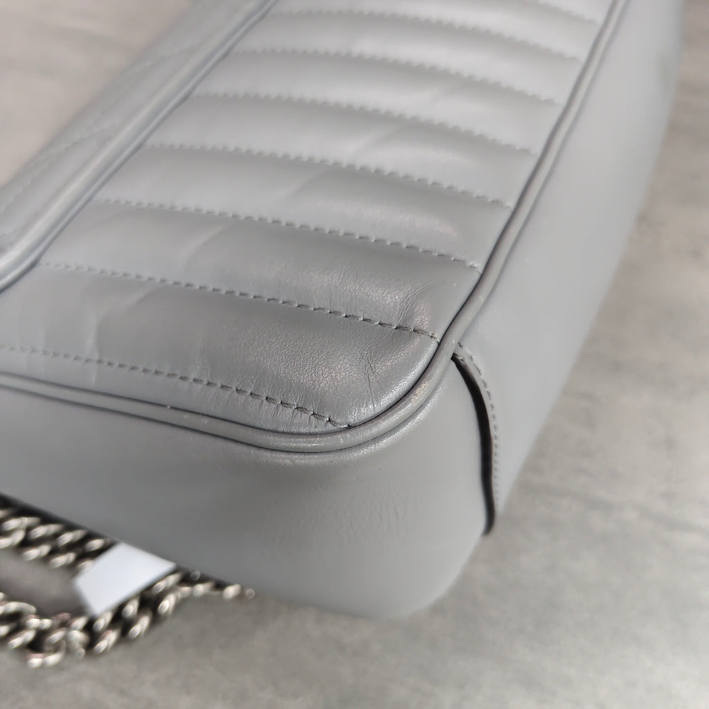 Gucci Marmont Grey Silver Hardware 036 Black Label
