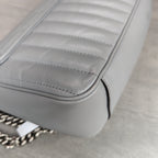 Gucci Marmont Grey Silver Hardware 036 Black Label