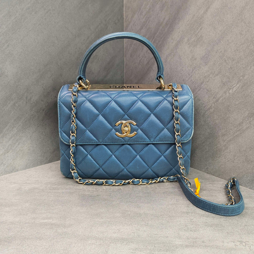 Chanel Trendy CC Blue with Gold Hardware 23xxxx