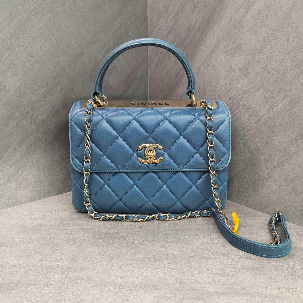 Chanel Trendy CC Blue with Gold Hardware 23xxxx