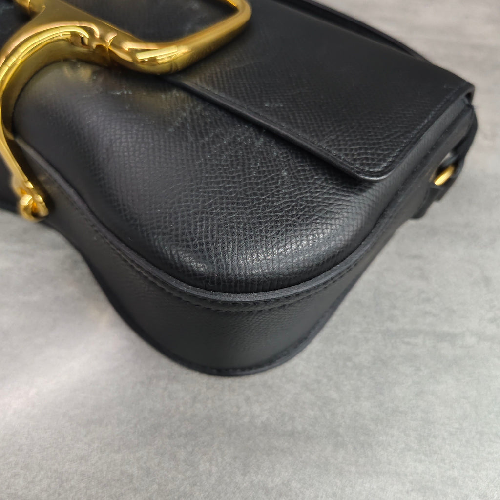 Hermes Della Elan Black Gold Hardware B Stamp