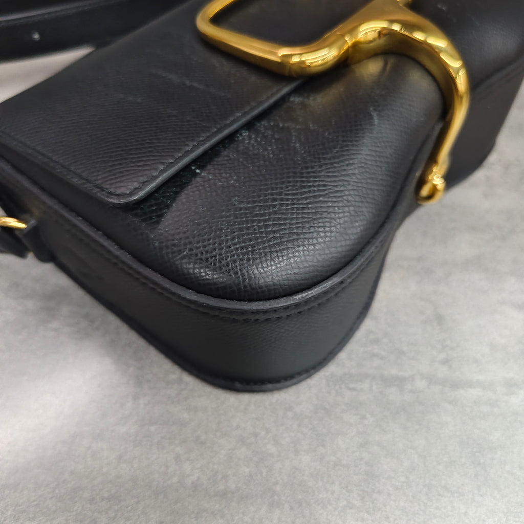 Hermes Della Elan Black Gold Hardware B Stamp