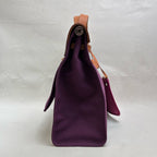 Hermès Herbag Q Purple and Brown Shoulder Strap Unisex
