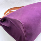 Hermès Herbag Q Purple and Brown Shoulder Strap Unisex
