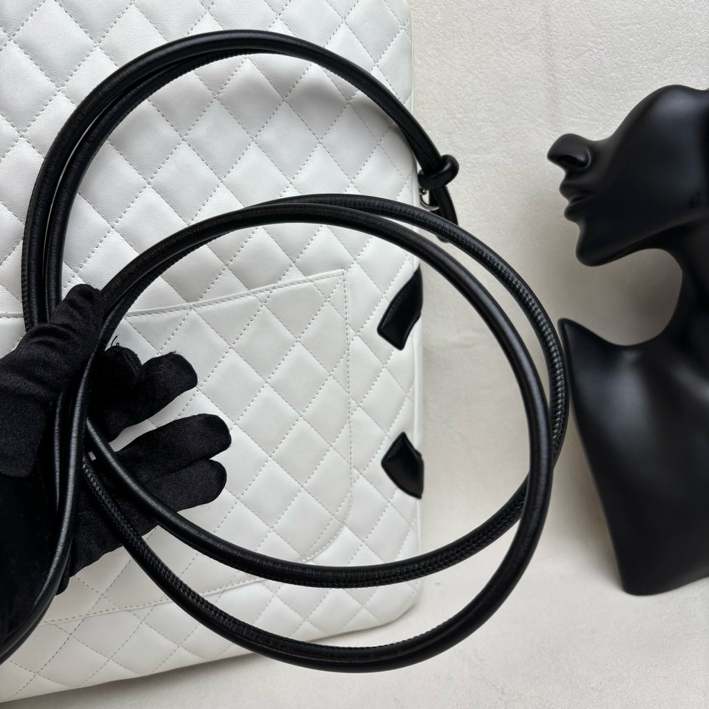 Chanel Black and White Colorblock Cambon Series Large Camera Bag Crossbody Bag