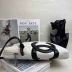 Chanel Black and White Colorblock Cambon Series Large Camera Bag Crossbody Bag