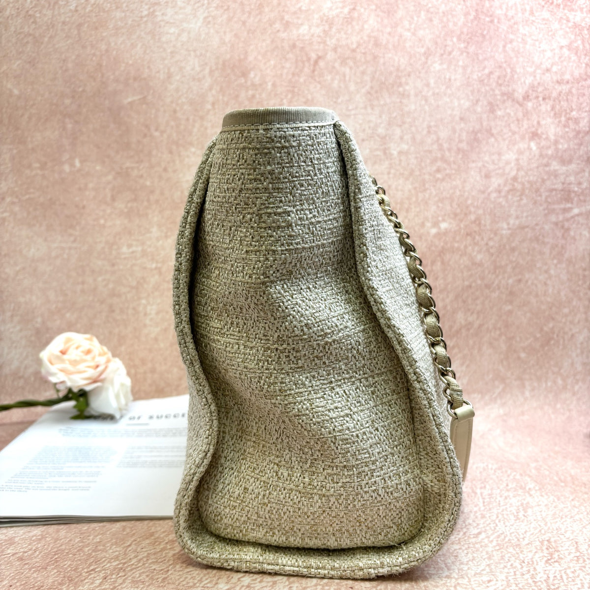 Chanel Deauville Canvas and Leather Beach Bag