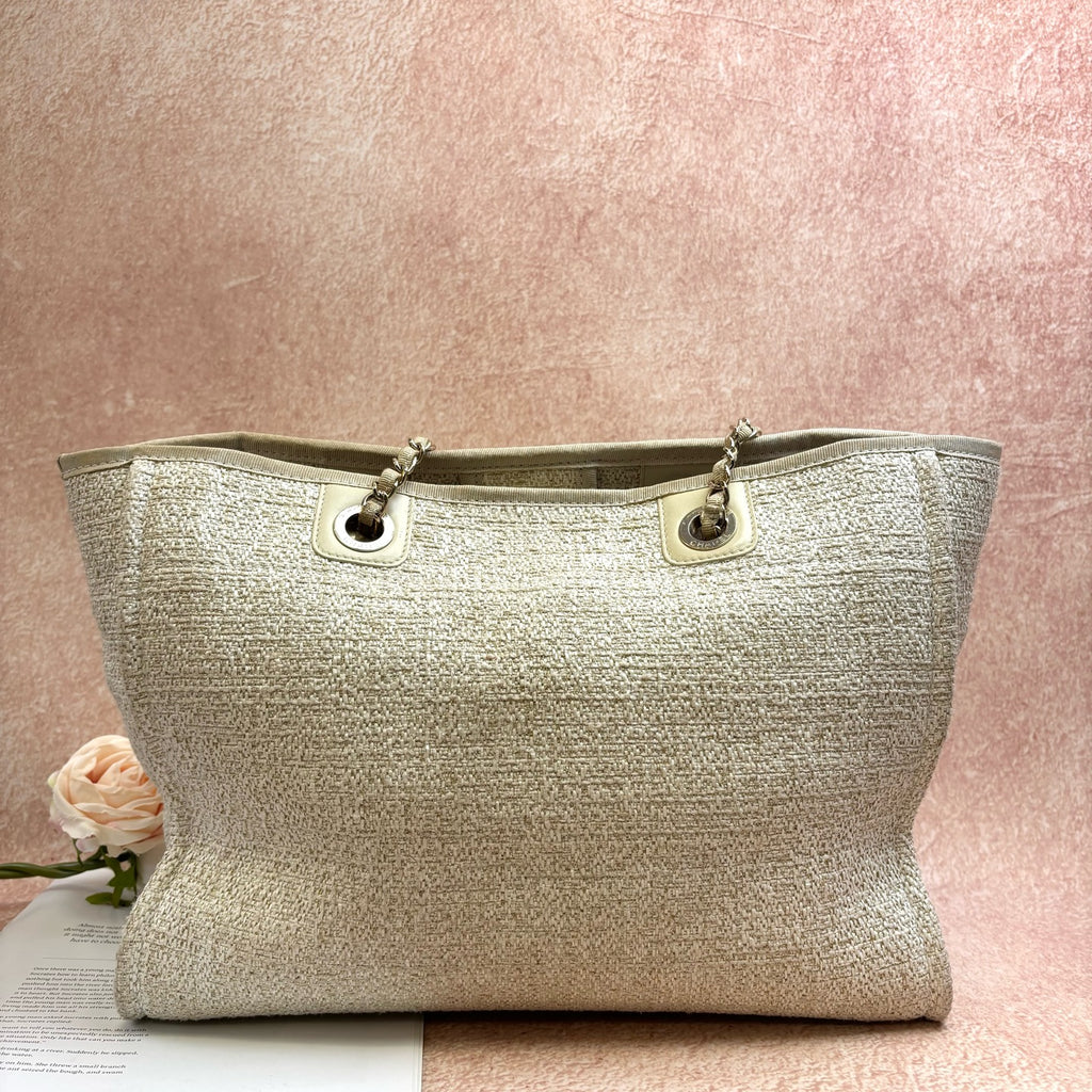 Chanel Deauville Canvas and Leather Beach Bag