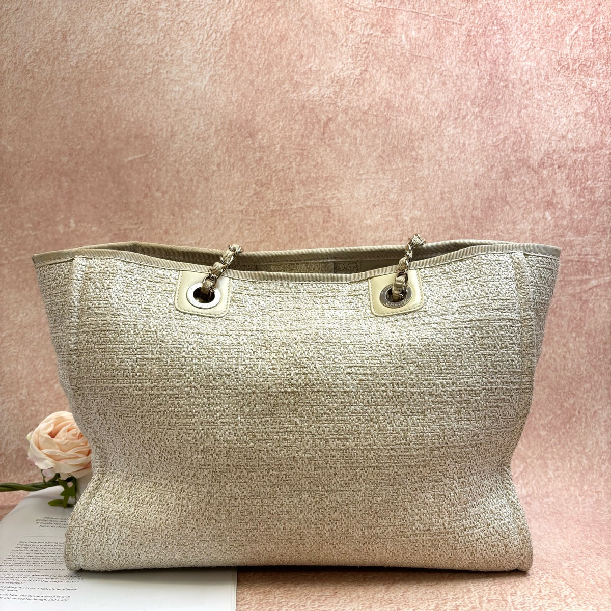 Chanel Deauville Canvas and Leather Beach Bag