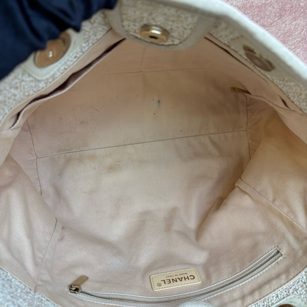 Chanel Deauville Canvas and Leather Beach Bag