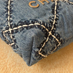 Chanel 22bag mini with chip blue denim