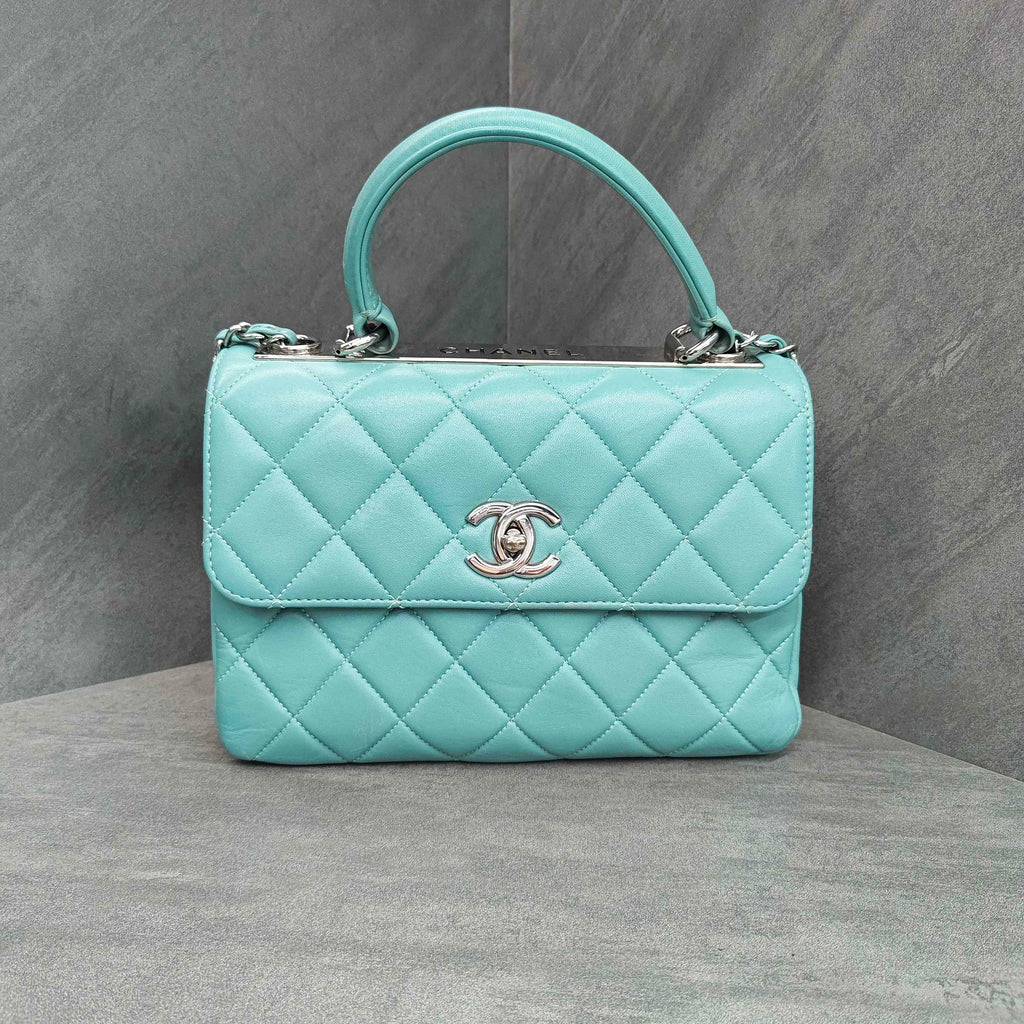 Chanel Trendy CC Blue Silver Hardware Handbag Crossbody Bag