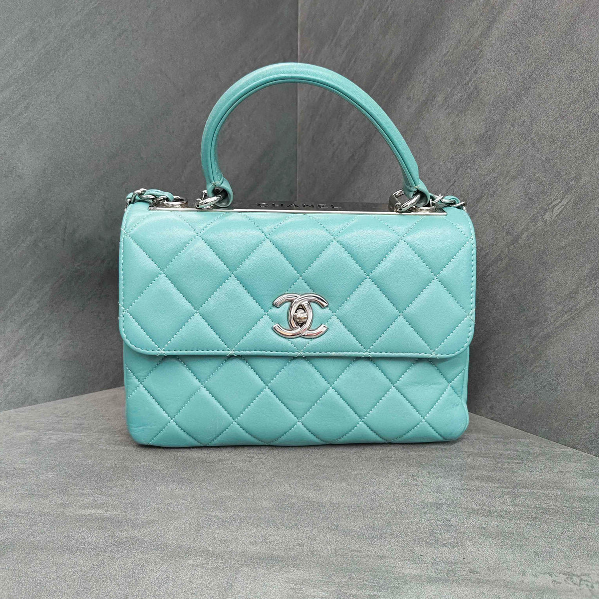 Chanel Trendy CC Blue Silver Hardware Handbag Crossbody Bag