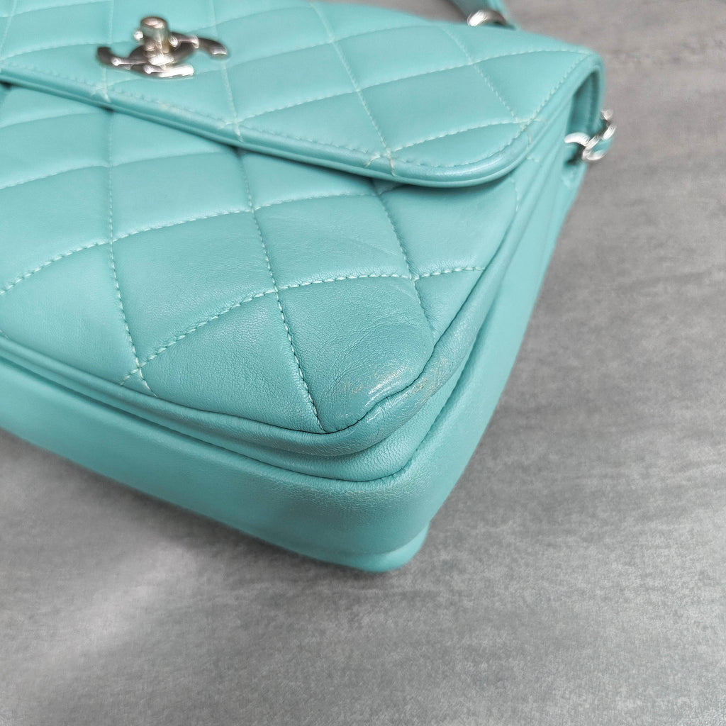 Chanel Trendy CC Blue Silver Hardware Handbag Crossbody Bag