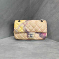 Chanel Limited Edition Graffiti CF Rainbow Gradient Chain Bag Silver Hardware 21K