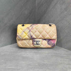 Chanel Limited Edition Graffiti CF Rainbow Gradient Chain Bag Silver Hardware 21K