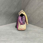 Chanel Limited Edition Graffiti CF Rainbow Gradient Chain Bag Silver Hardware 21K