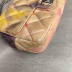 Chanel Limited Edition Graffiti CF Rainbow Gradient Chain Bag Silver Hardware 21K