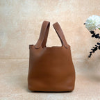 Hermes Gold Picotin Bucket Bag Silver Hardware Z Stamp Full Set