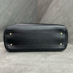 CHANEL Black Gold Pebbled Calfskin Cerf Tote