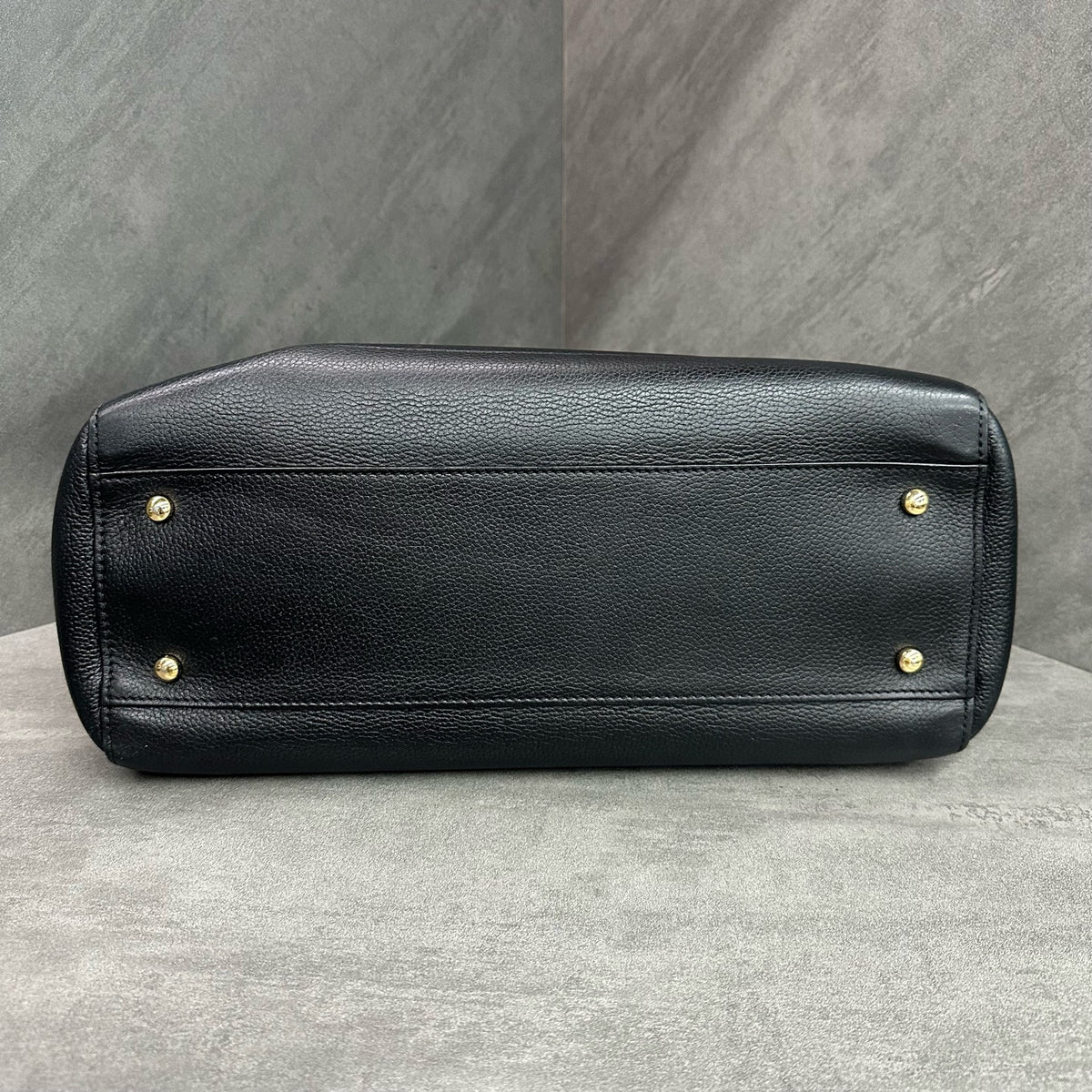 CHANEL Black Gold Pebbled Calfskin Cerf Tote