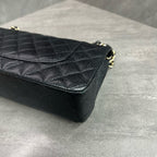 Chanel CF Black Caviar Leather Chain Bag with Gold Hardware