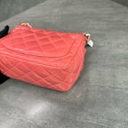 Chanel CF Square Mini Pink Patent Leather Chain Bag with Gold Hardware