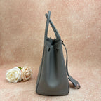 Balenciaga Hampton Carry All Tote Elephant Grey Cowhide Leather Hand & Crossbody Bag