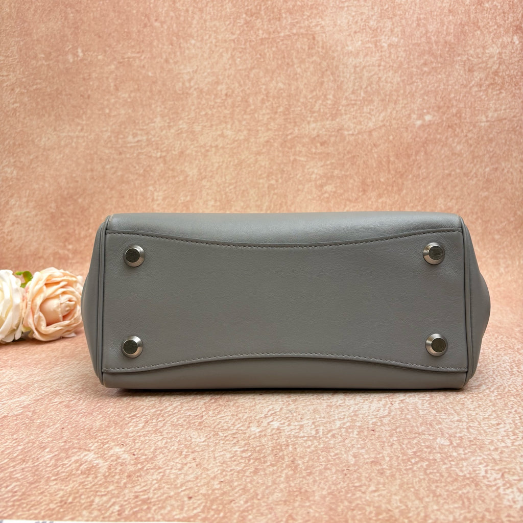 Balenciaga Hampton Carry All Tote Elephant Grey Cowhide Leather Hand & Crossbody Bag