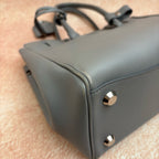 Balenciaga Hampton Carry All Tote Elephant Grey Cowhide Leather Hand & Crossbody Bag