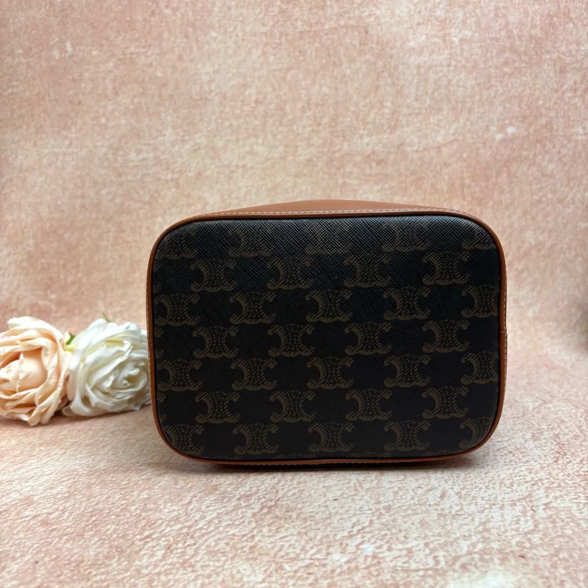 CELINE Triomphe Monogram Bucket Bag Shoulder Crossbody Bag