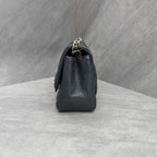 Chanel Classic Flap Square Mini Black Caviar Leather Gold Hardware Chain Bag