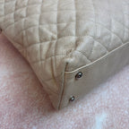 Chanel Cream White Caviar Leather 2-Way Hobo Airport Bag