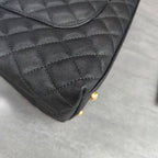 Chanel Coco Handle Black Caviar Leather Gold Hardware Black Handle