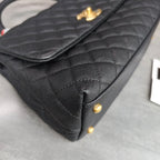 Chanel Coco Handle Black Caviar Leather Gold Hardware Black Handle