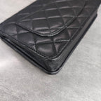 Chanel WOC Black Silver Lambskin Chain Bag