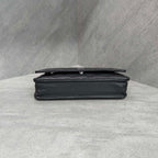 Chanel WOC Black Silver Lambskin Chain Bag