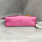 Hermes Pink Canvas and Leather Handbag Shoulder Bag Frame O