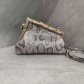 Fendi First Clutch Bag in Python Leather with Classic Monogram